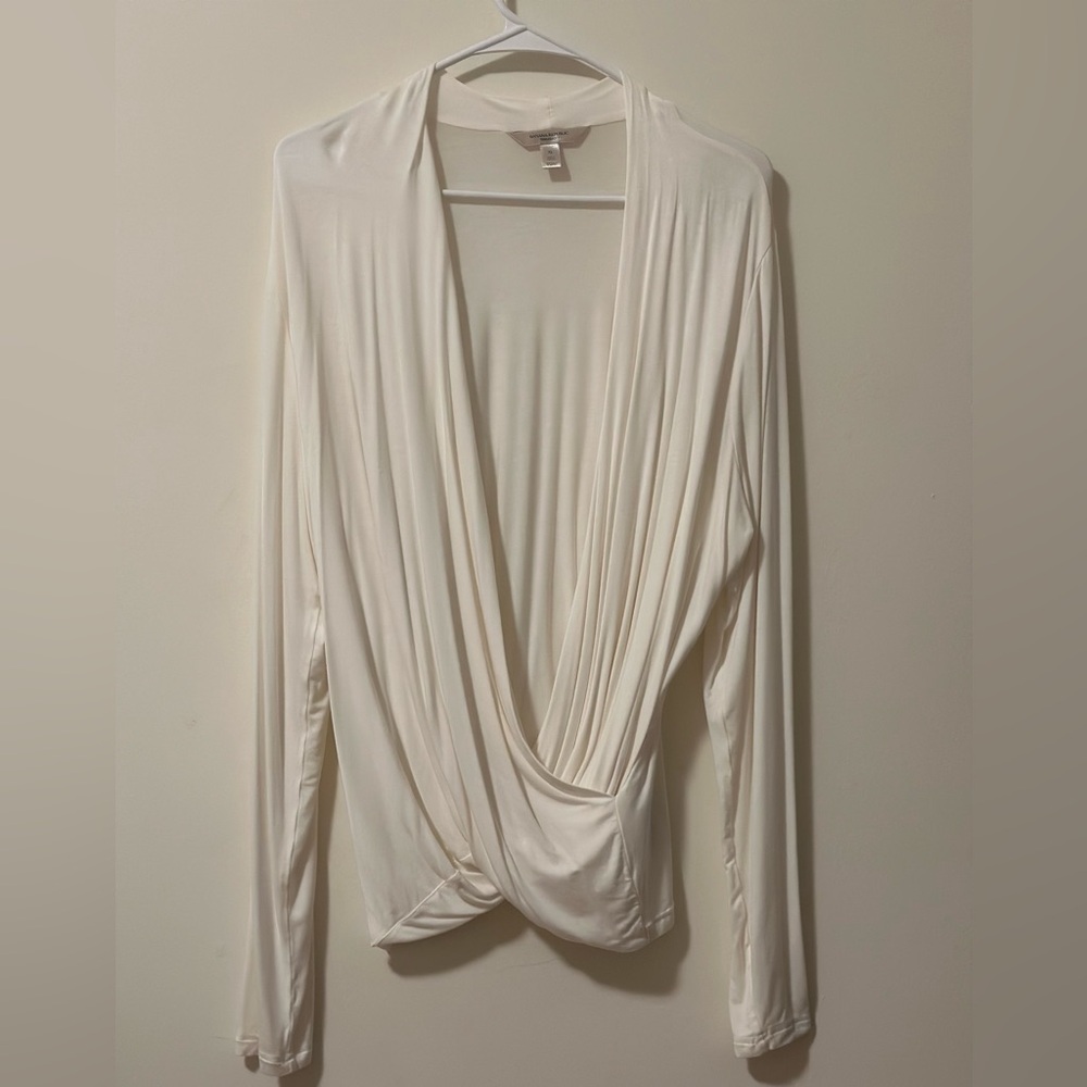 Banana Republic Cream Drape Blouse